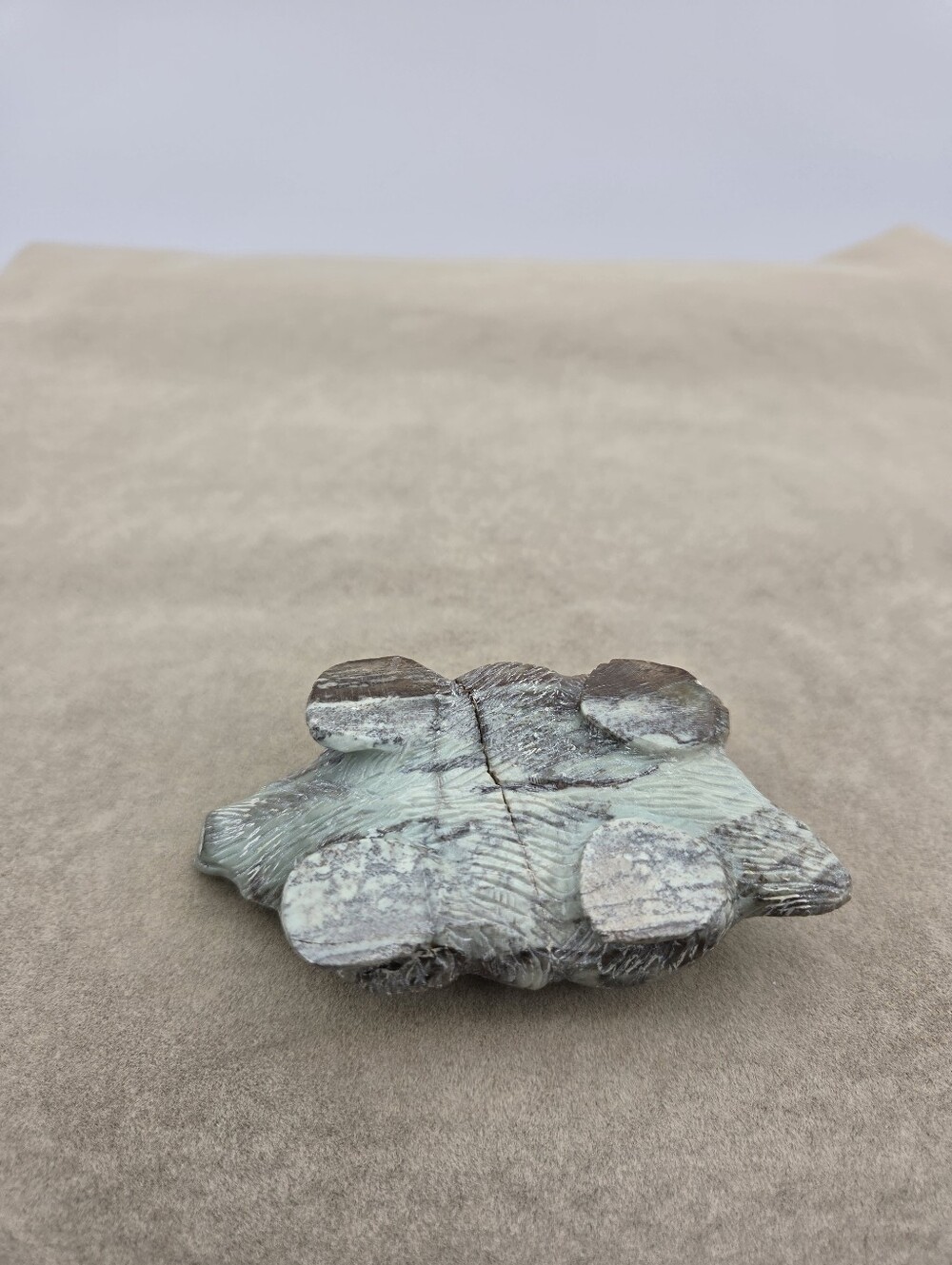 Hand Carved Green Stone Badger - Picture 3 of 5
